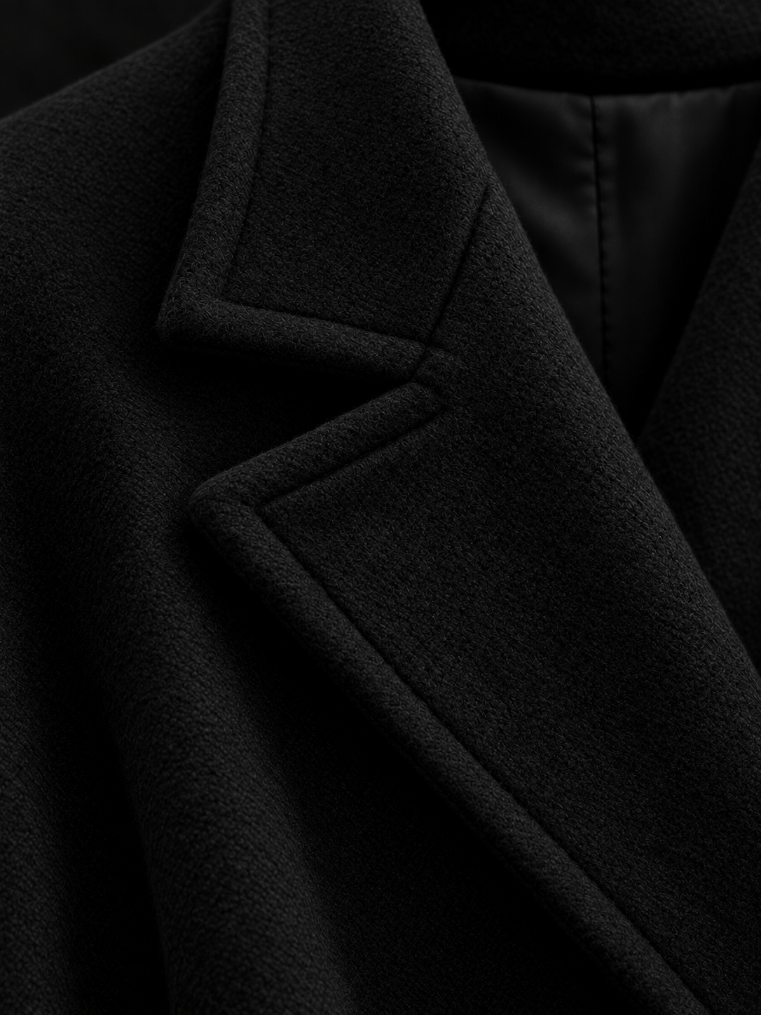 LABOUR COAT 001 — wool and cashmere fabric macro (design visualization)