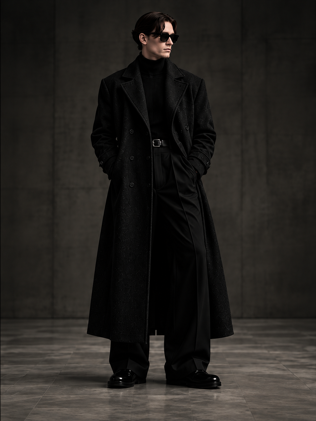 LABOUR COAT 001 — front view (design visualization)