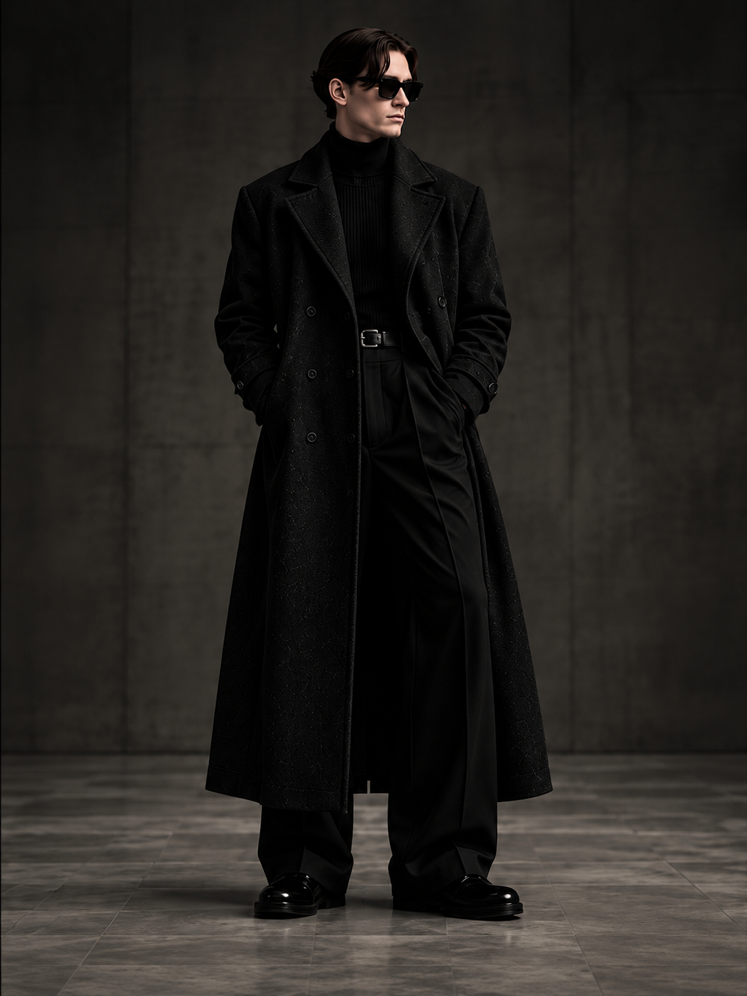 LABOUR COAT 001 — front view (design visualization)