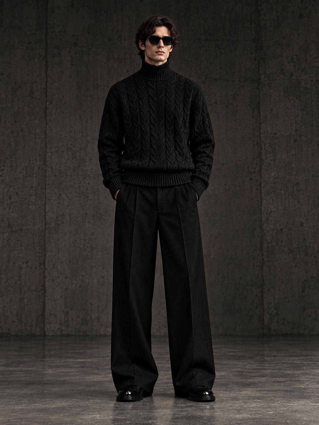 LABOUR SWEATER 001 — front view (design visualization)