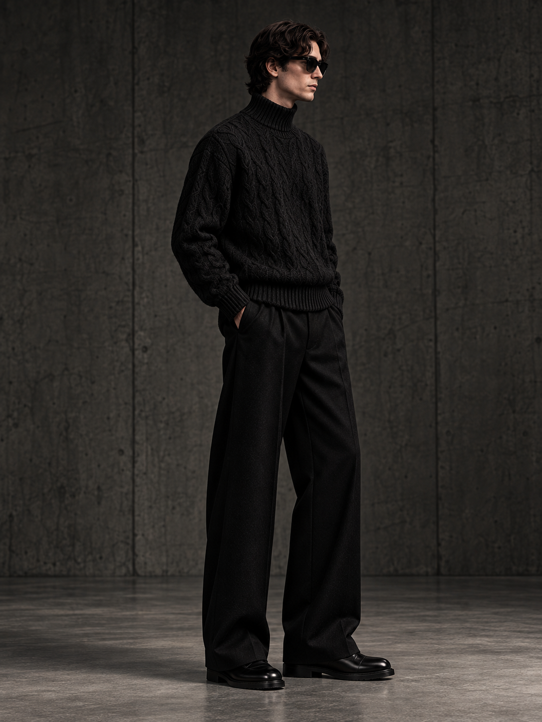 LABOUR SWEATER 001 — side view (design visualization)