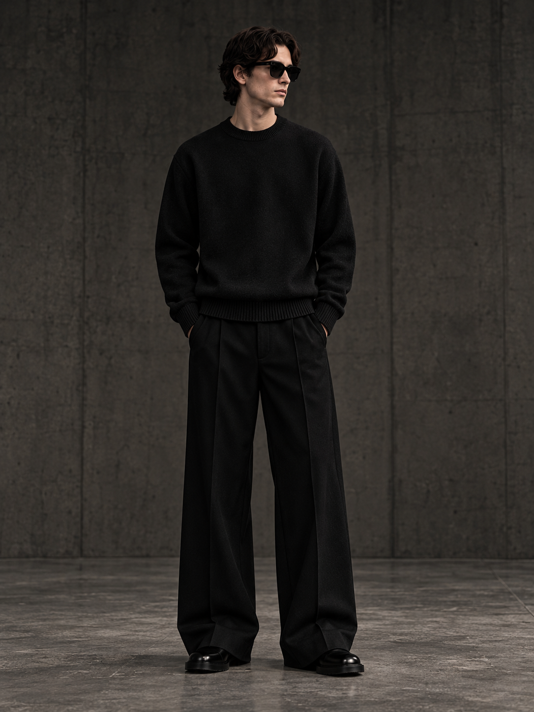LABOUR SWEATER 002 — front view (design visualization)
