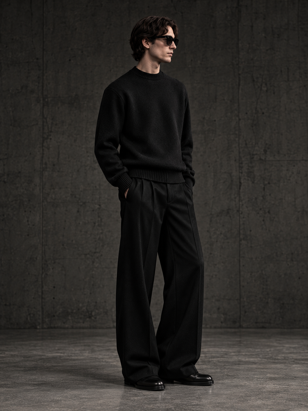 LABOUR SWEATER 002 — side view (design visualization)
