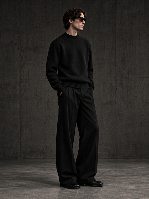 LABOUR SWEATER 002 — side view (design visualization)
