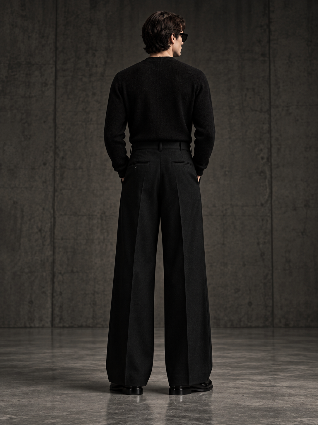 LABOUR TROUSERS 001 — back view (design visualization)