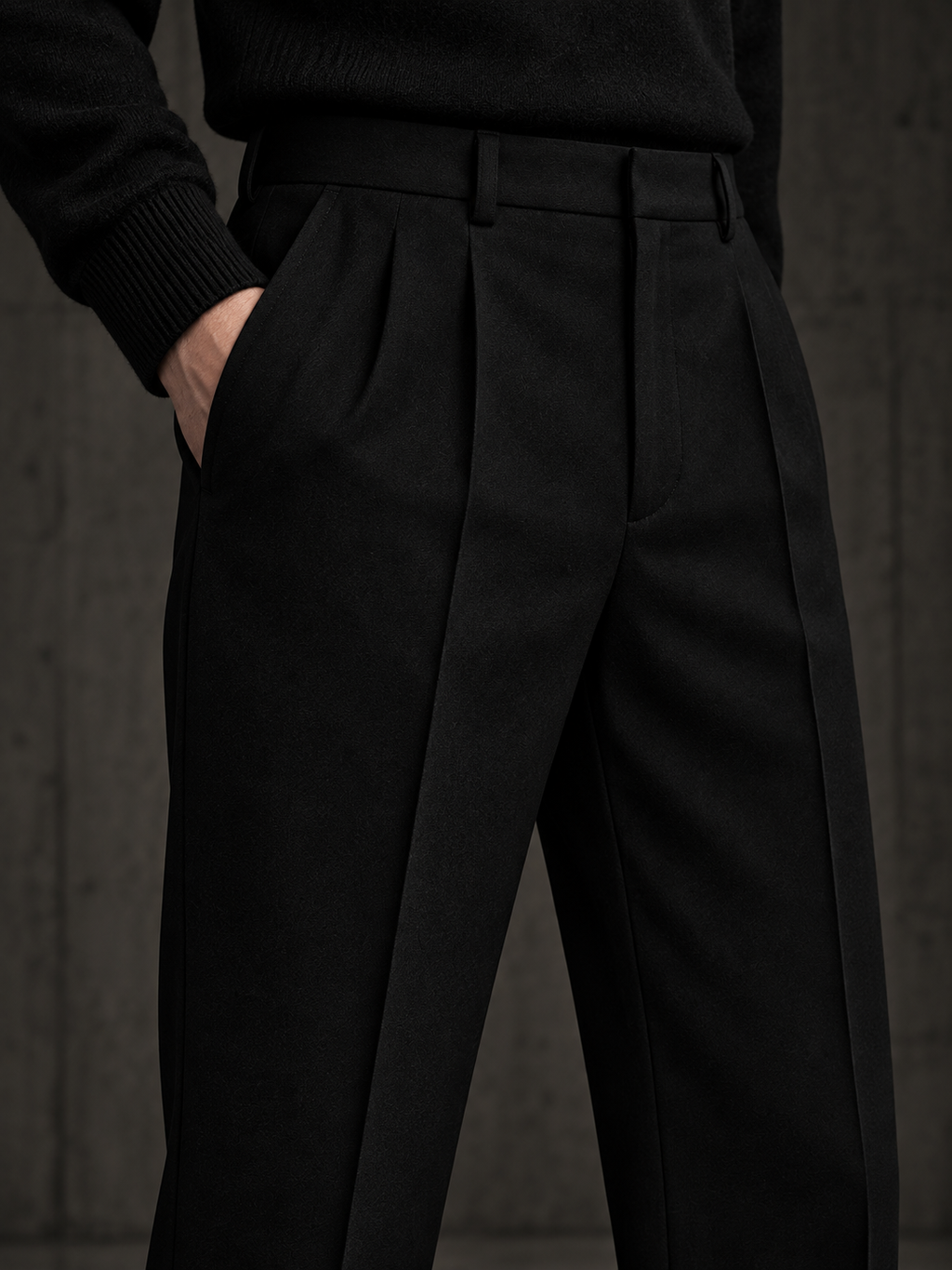LABOUR TROUSERS 002 — side pocket and pleat detail