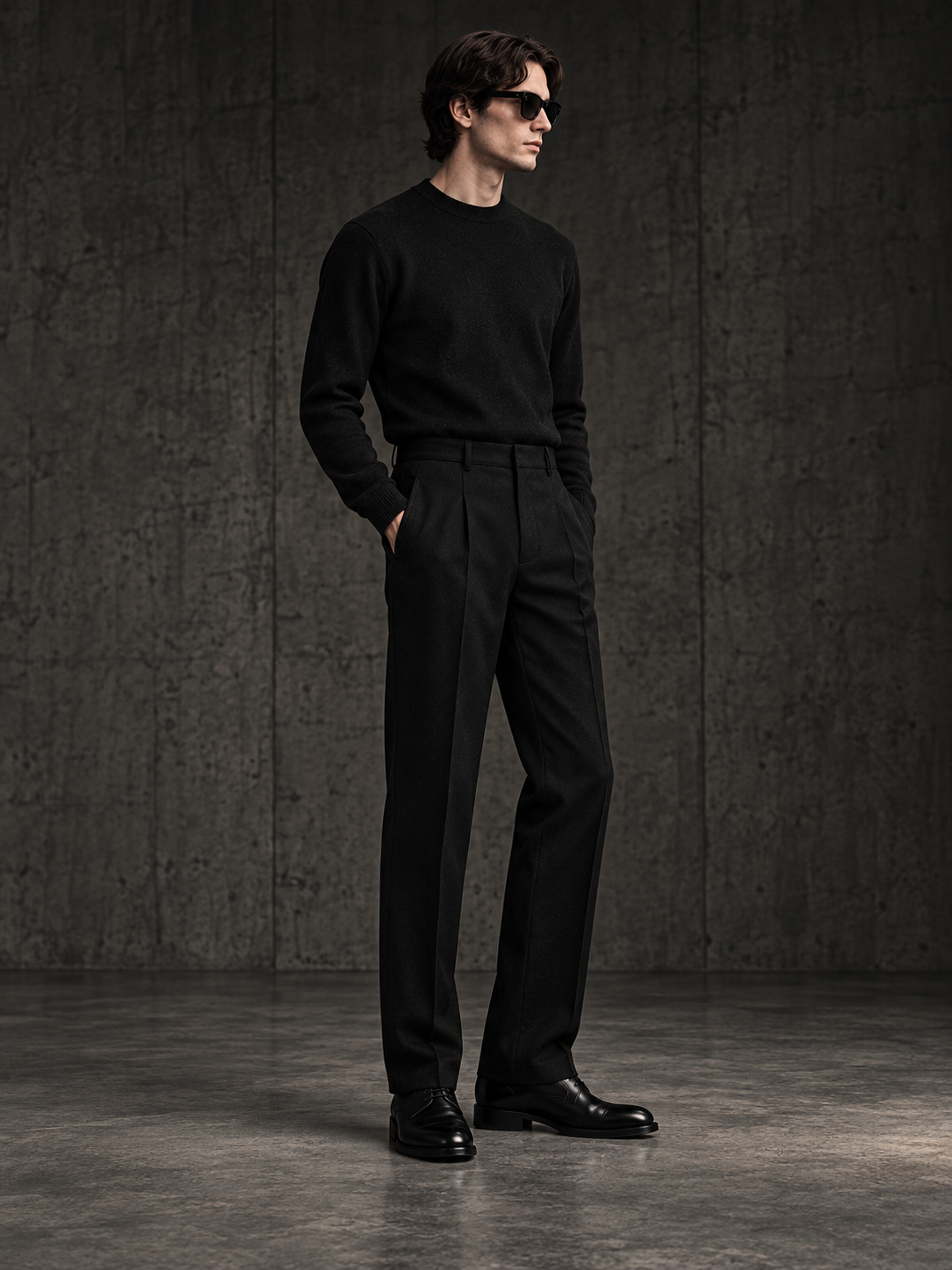 LABOUR TROUSERS 002 — side view (design visualization)