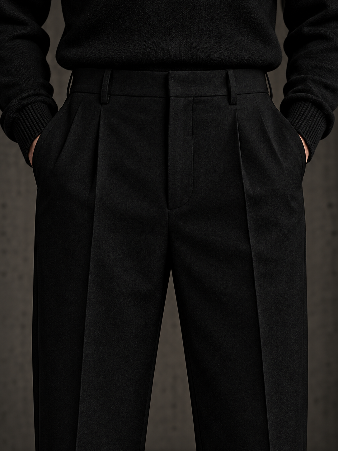 LABOUR TROUSERS 002 — high waistband and pleat detail